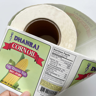 CMYK, das Vinylaufkleber-Nahrungsmittelflaschen-Verpackenrollenklebenden kundengebundenen Drucker Label druckt