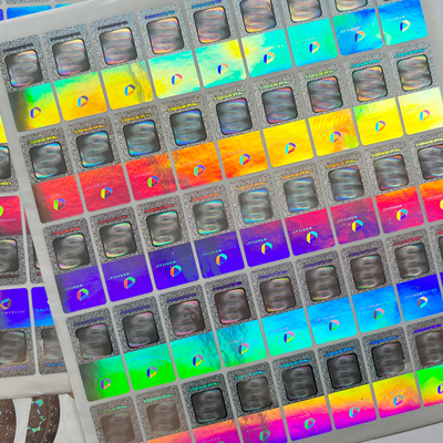 Kundengebundener Logo Circle Holographic Sticker Label-Regenbogen-Effekt