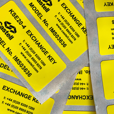 Kundenspezifischer Drucksynthetischer gestempelschnittener Vinylpapieraufkleber 3Ms Vinyl Label Sticker