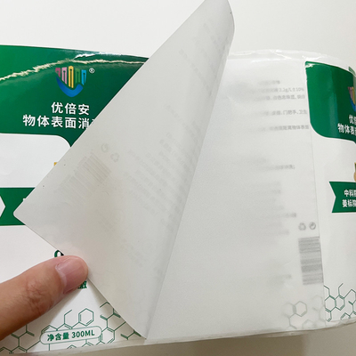 Desinfizierende Desinfizierer-Flaschen-Aufkleber, selbstklebender Verpackenaufkleber