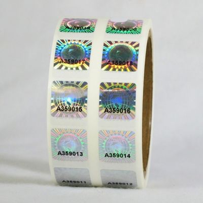 2 * 3cm 2D bewegende Sicherheits-Hologramm-Aufkleber Zerreibens3d