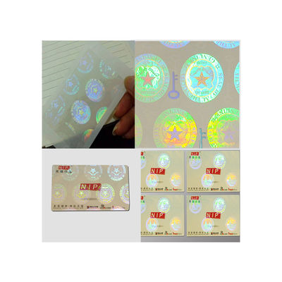 Kundenspezifische Formen Identifikation stempelschnitt transparente Hologramm-Aufkleber, Besetzer-Beweis-Hologramm-Aufkleber