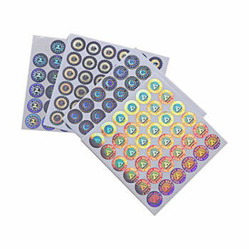 Silber-Hologramm-Aufkleber ISO9001 2008 CMYK Farb, kundenspezifische Sicherheits-Hologramm-Aufkleber