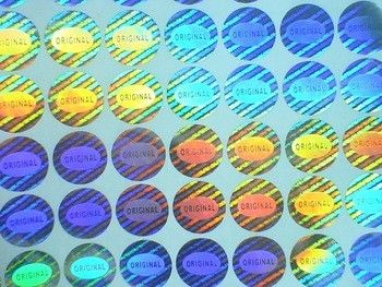 Silber-Hologramm-Aufkleber ISO9001 2008 CMYK Farb, kundenspezifische Sicherheits-Hologramm-Aufkleber