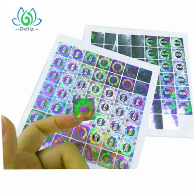Glatter gültiger silberne Folien-Hologramm-Aufkleber-Aufkleber, klare Besetzer-Beweis-Aufkleber