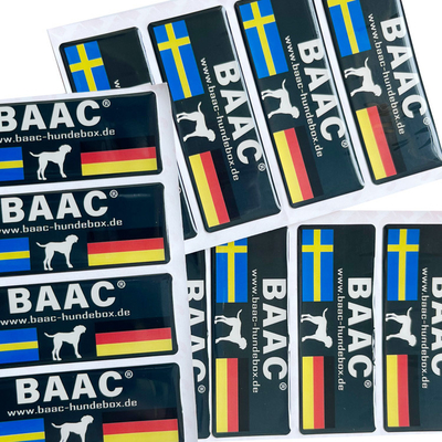 Bunte 60mm 30mm Aufkleber 3m gestrichenen Papiers PU-Hauben-Aufkleber