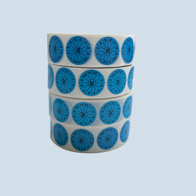 Wasserdichte runde Aufkleber des Vinylfeuerlöscher-Aufkleber-Blau-20mm